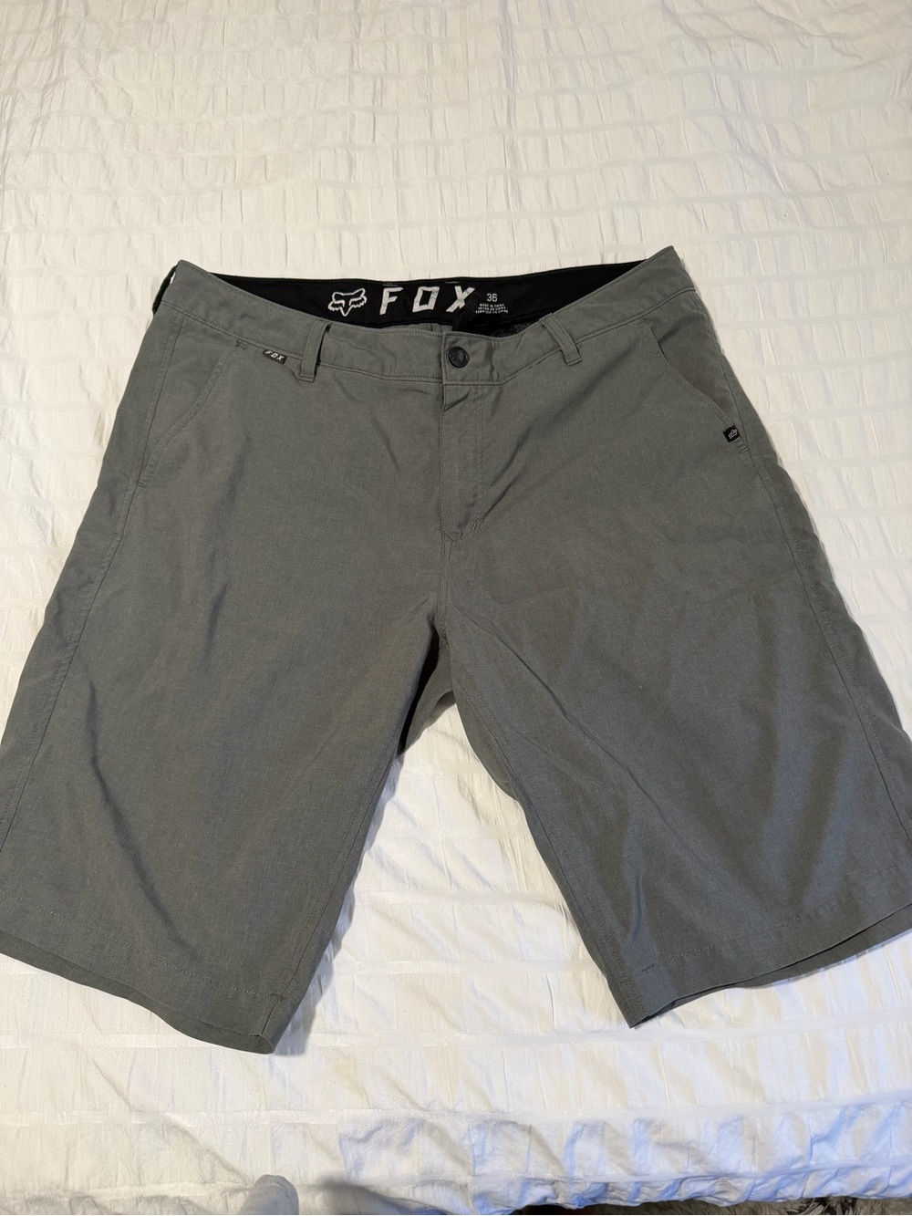 Fox Men’s Olive Gray Flat Front Shorts